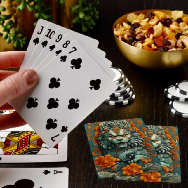 Cartas de baralho Flu Lion of Wisdom  (Flu Lion of Wisdom Playing Cards  Poker Deck Gift Set)