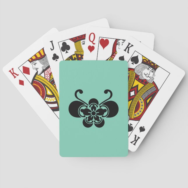 Cartas de baralho goka em forma de borboleta (Verso)
