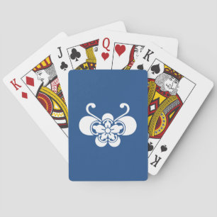 Cartas de baralho goka em forma de borboleta