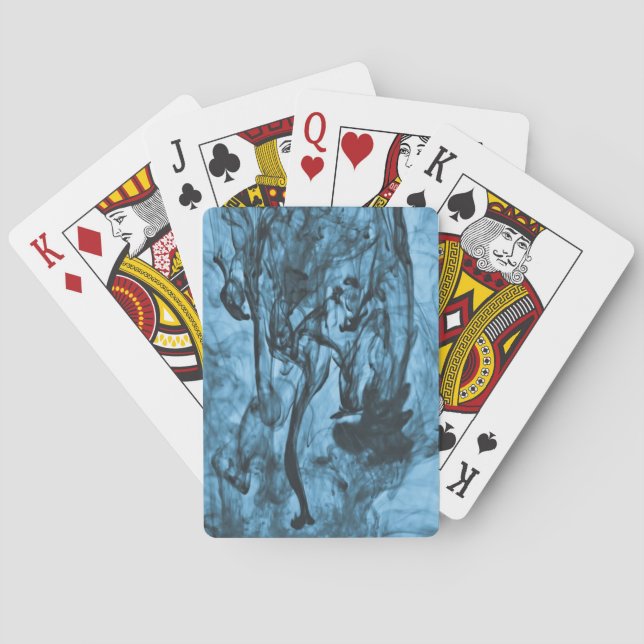 Cartas de Baralho Gota de Tinta Azul (Verso)