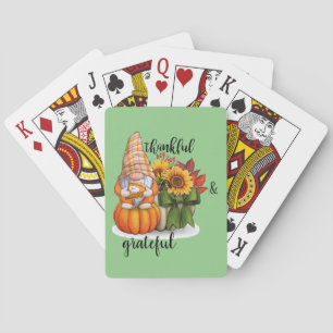 Cartas de baralho gratas e agradecidas