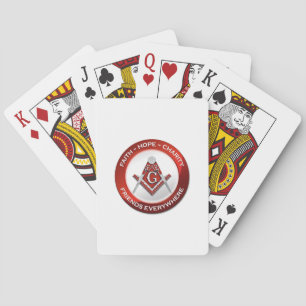 Cartas de Baralho Maçônicas Vermelhas