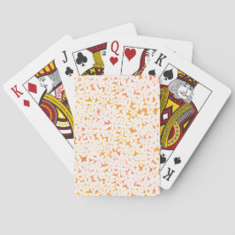 Cartas de Baralho - Margaridas em um fundo laranja