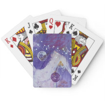 Cartas de Baralho no Design Montanha da Lua