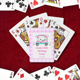 Cartas de Baralho para Festa de Golfe Feminina Ele