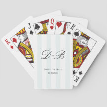 Cartas de Baralho Personalizadas Blue Stripe