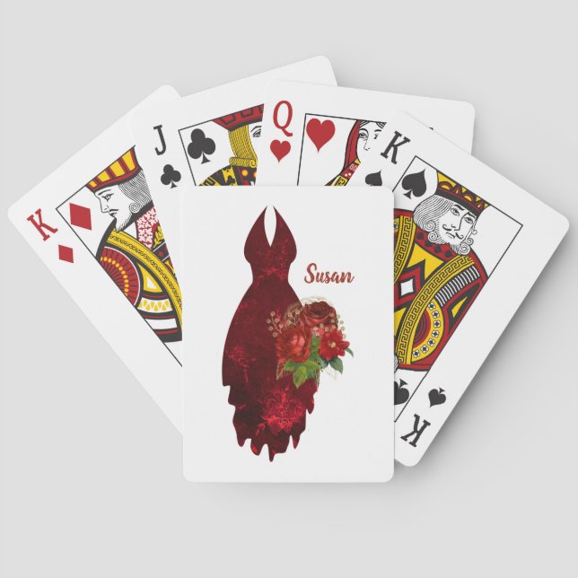 Cartas de Baralho Personalizadas Damas de Honra (Verso)