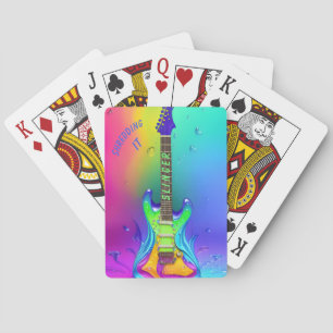 Cartas de Baralho Personalizadas de Neon para Aman