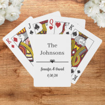 Cartas de Baralho Personalizadas para Lembrança de