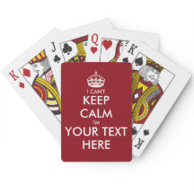 Cartas de baralho personalizáveis Eu não consigo m