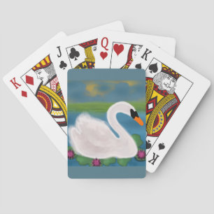 Cartas de Baralho Pintura Cisne Branco