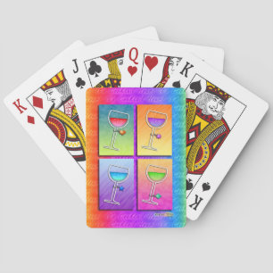 Cartas de Baralho Pop Art VINHO