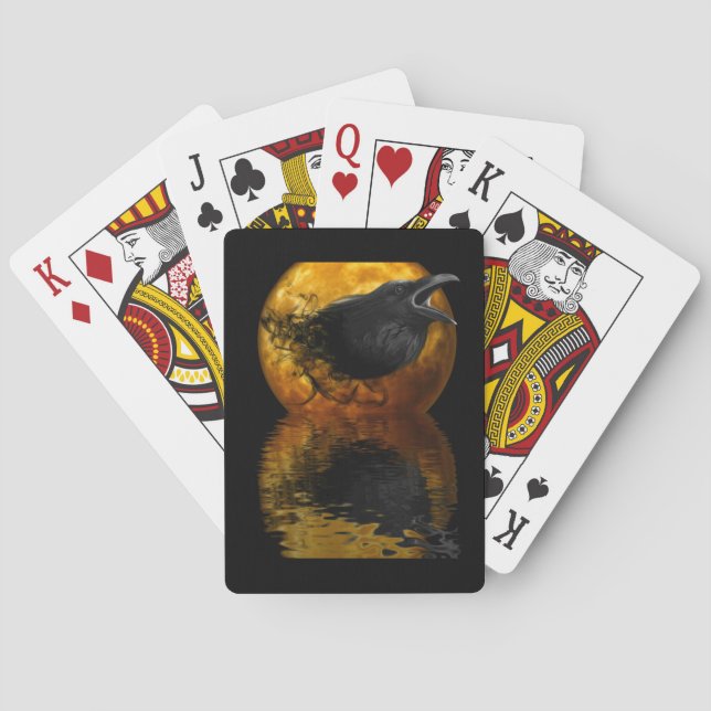 Cartas de baralho Raven & Golden Moon (Verso)