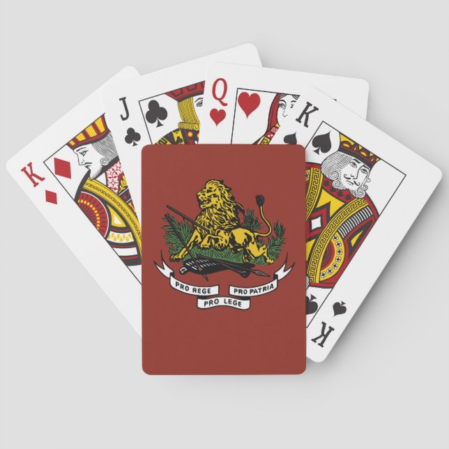 Cartas de Baralho Rei, Lei e País (Verso)