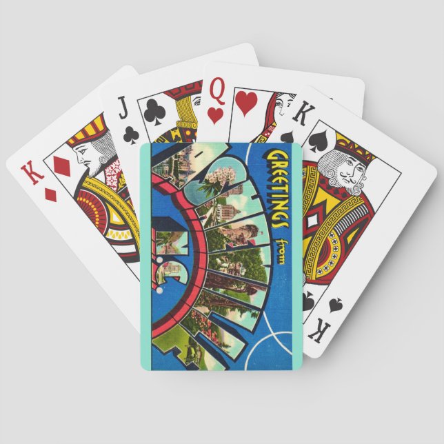 Cartas de Baralho Retro Asheville NC (Verso)