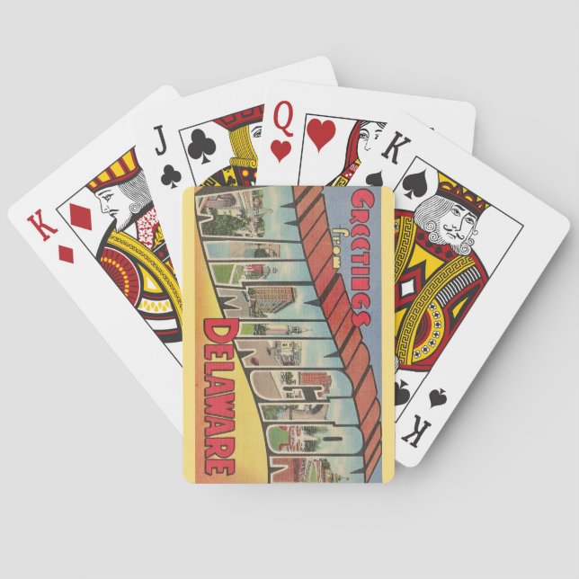 Cartas de Baralho Retro Wilmington Delaware (Verso)