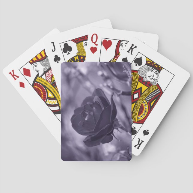 Cartas de Baralho Rosa Roxa (Verso)