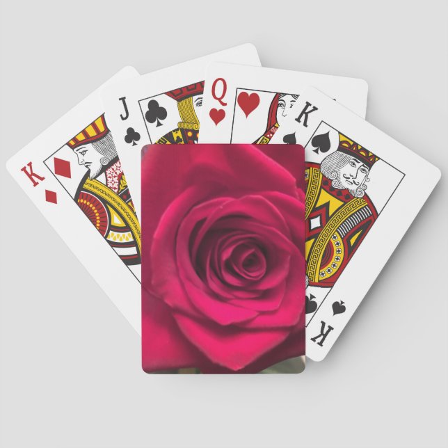 Cartas de Baralho Rosa Vermelha (Verso)