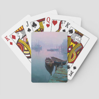Cartas de Baralho Sereno Lago Penhasco Névoa