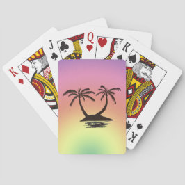 Cartas de Baralho - Silhuetas de Ilha Tropical
