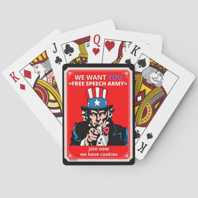 cartas de baralho "TIO SAM" (Verso)