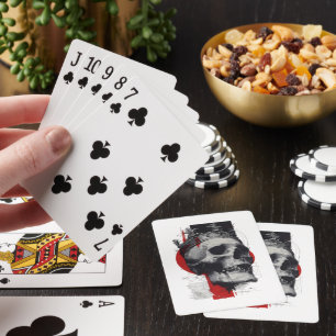 Cartas de Baralho Trash Polka Coroa Caveira Vermel