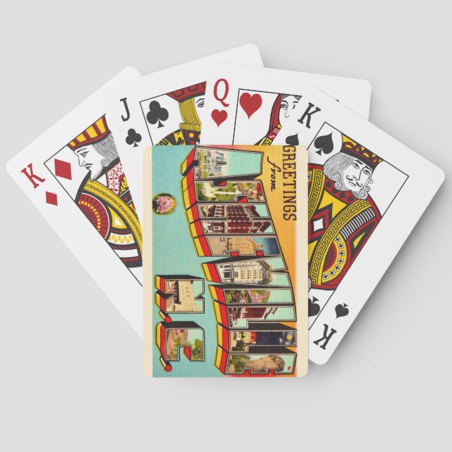 Cartas de Baralho Vintage Asheville NC (Verso)
