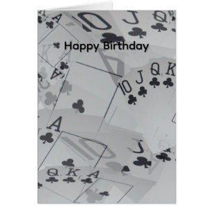 Cartas de Poker Royal Club Flush, Cartão de Aniver