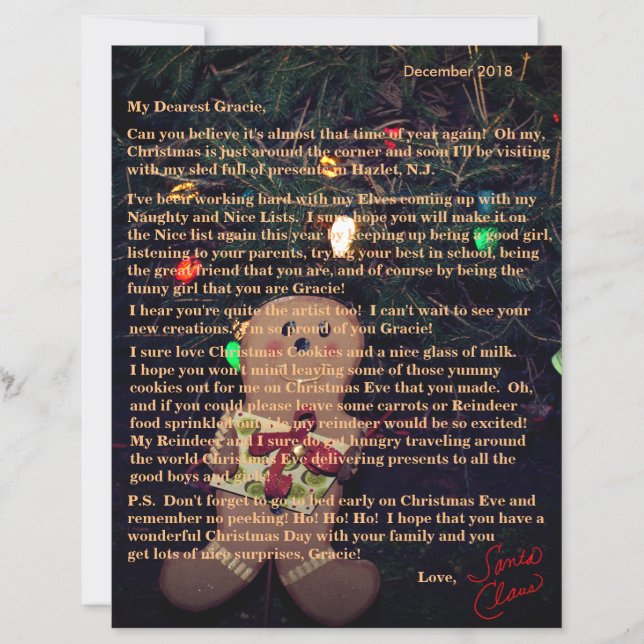 Cartas do Homem de Biscoito de Natal (Frente)