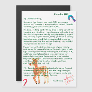 Cartas Personalizadas do Papai Noel com Rena Magné