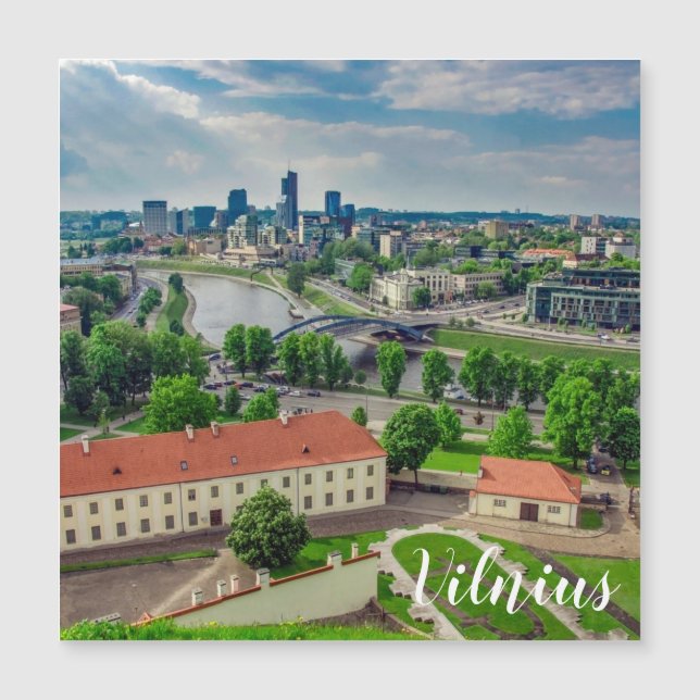 Cartaz aéreo de Vilnius, Lituânia (Frente)