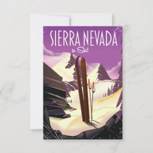 cartaz antigo de esqui da Sierra Nevada