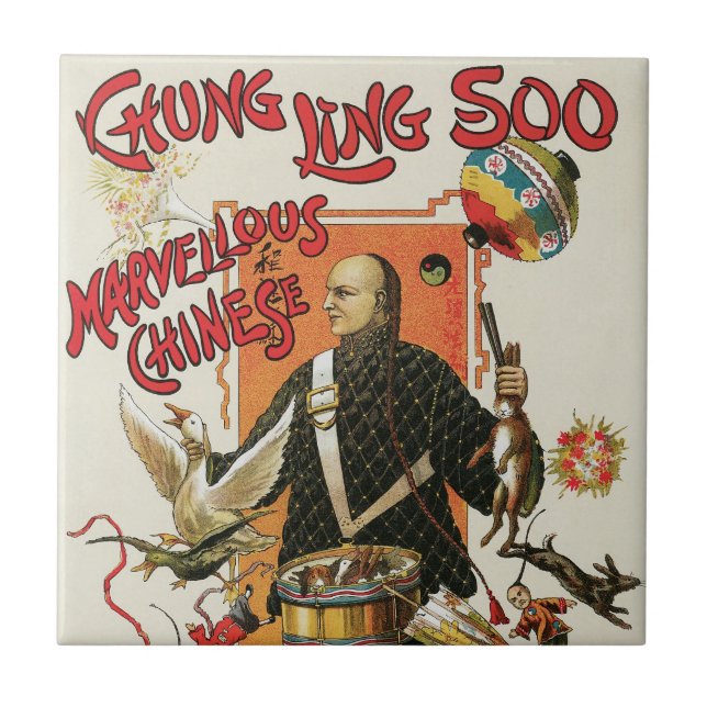 Cartaz Antigo Mágico, Mágico Chung Ling Soo (Frente)