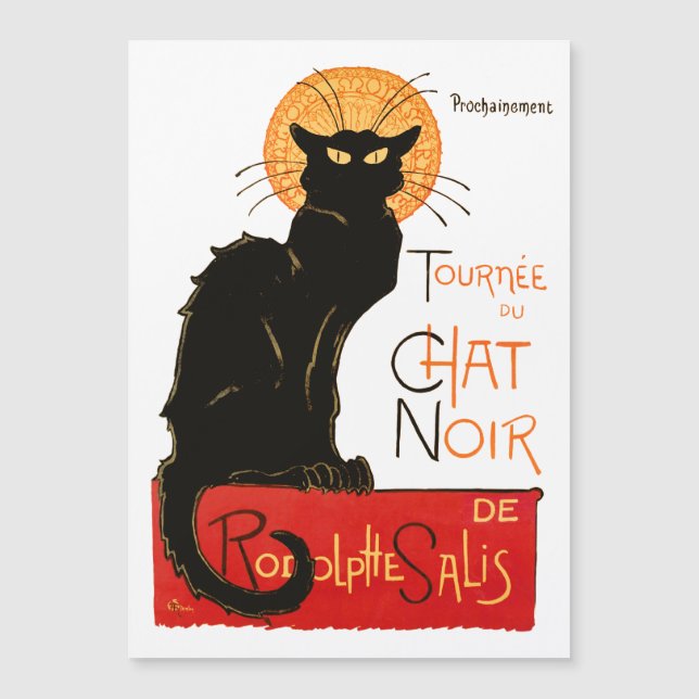 Cartaz Clássico do Gato Preto Steinlen Chat Noir F (Frente)