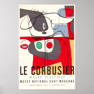 Cartaz da Exposição Le Corbusier 1954 IMPRESSÃO A5