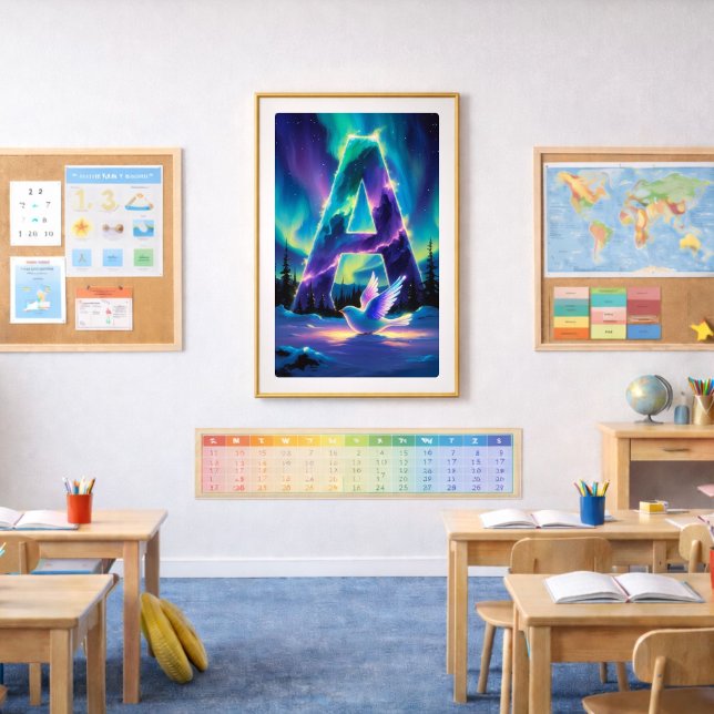 Cartaz da Letra A da Aurora | Impressão de Arte da (Criador carregado)