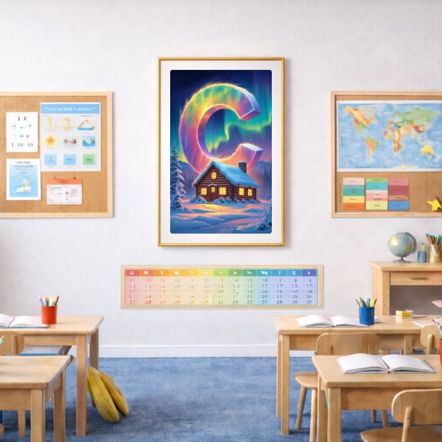 Cartaz da Letra C da Aurora | Impressão de Arte da (Criador carregado)