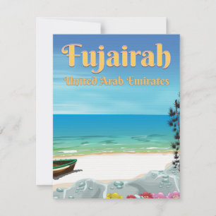 Cartaz da praia de Fujairah Emirados Árabes Unidos