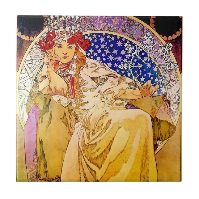 Cartaz da Princesa Jacinto por Alphonse Mucha (Frente)