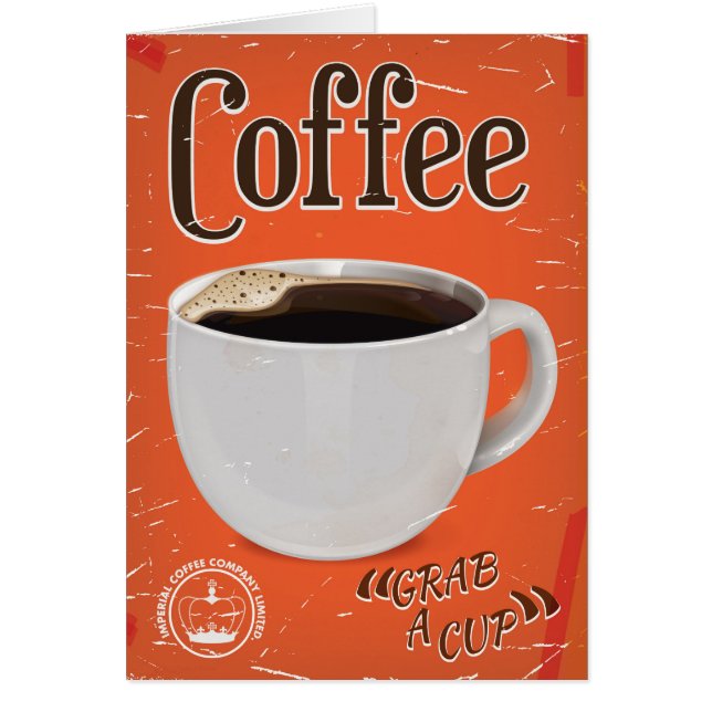 Cartaz de anúncio de café vintage (Frente)