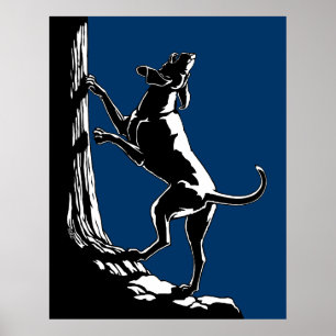Cartaz de Arte de Cão de Caça Impressões de Presen