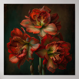 Cartaz de Arte de Impressão da Flor de Amarílis Ve