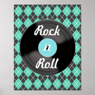 Cartaz de Arte de Pôster de Disco Antigo