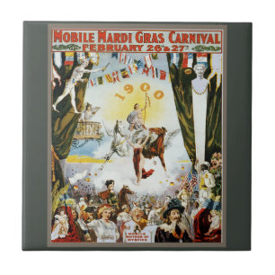 Cartaz de Arte do Carnaval Mardi Gras de Mobile de