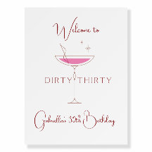 Cartaz de Boas-Vindas Dirty 30 Personalizado