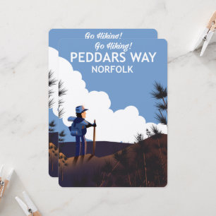 cartaz de caminhada Peddars Way Norfolk