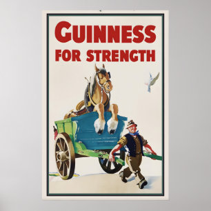 Cartaz de Cavalo Guinness Impressão Vintage John G