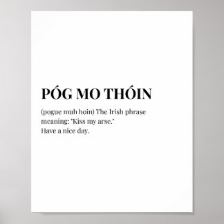 Cartaz de Citação Irlandesa, Poster Pog Mo Thoin