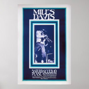 Cartaz de Concerto de Miles Davis Impressão de Mús