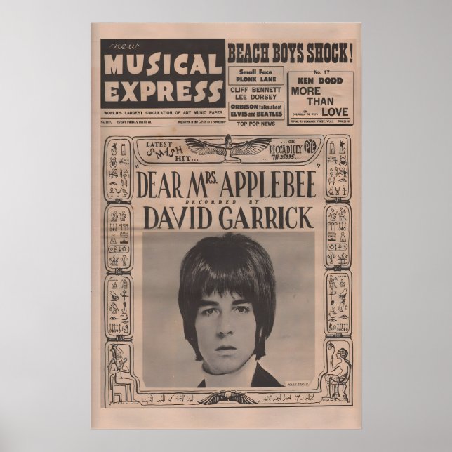 Cartaz de DAVID GARRICK - 1966 poster original da  (Frente)